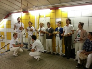 at the Carmelit subway,  Massada street party 2012
